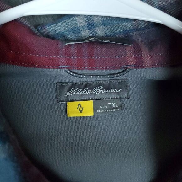Eddie Bauer Shirt Travex Mens TXL Classic Fit Long Sleeve Button Up Plaid Casual - Picture 3 of 15